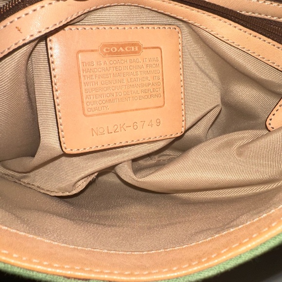 Vintage Y2K Coach Soho Striped Canvas Hobo Shoulder Bag and Matching Wristlet - Picture 7 of 11